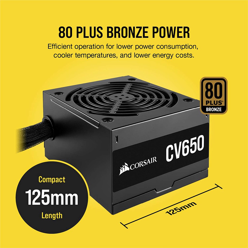CV Series™ CV650 — 650 Watt 80 Plus® Bronze Certified PSU | Shopee Philippines