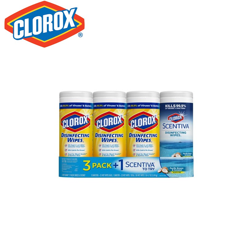 Clorox & Scentiva Disinfecting Wipes (138 Count Value Pack), Shopee Philippines