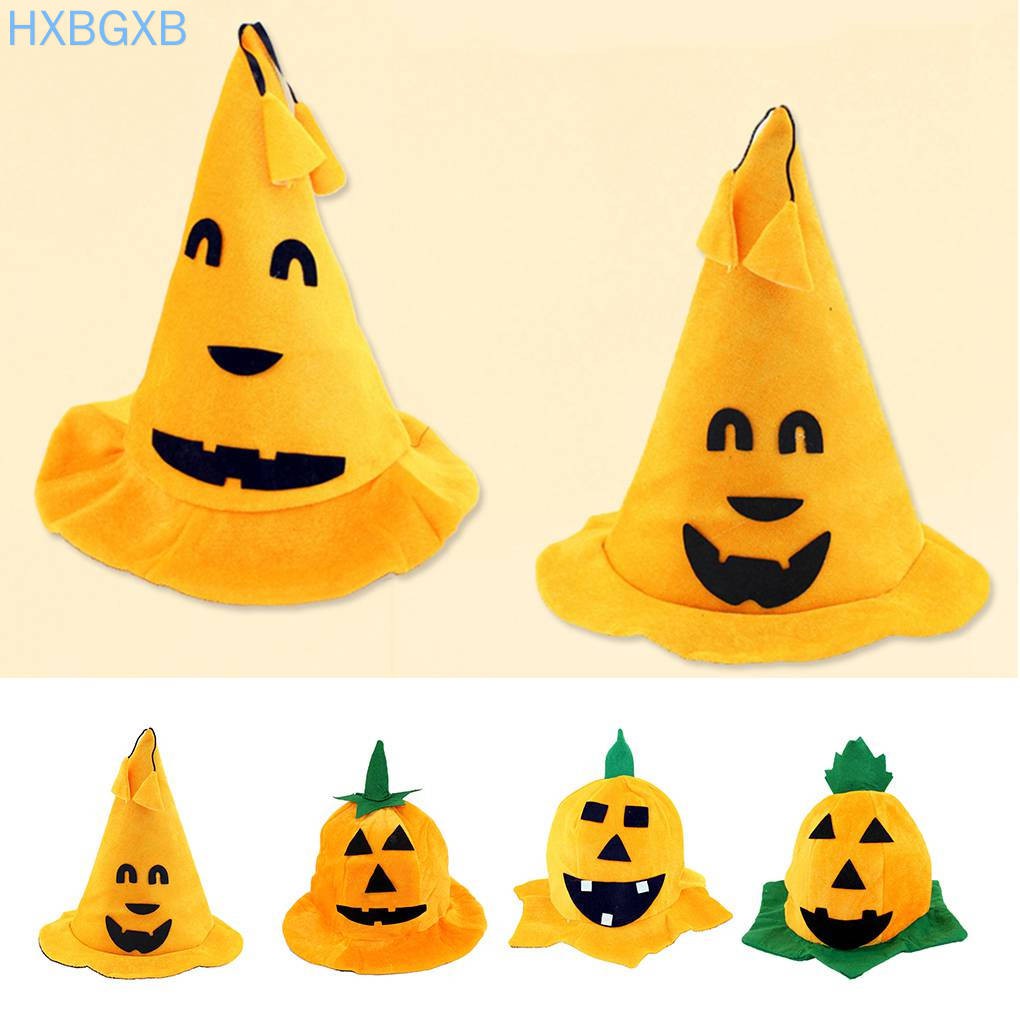Children Pumpkin Cool Witch Hat for Halloween Costume Accessory Kids Home School Holiday Party