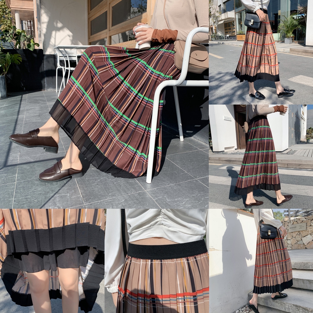 plaid maxi skirt 2020