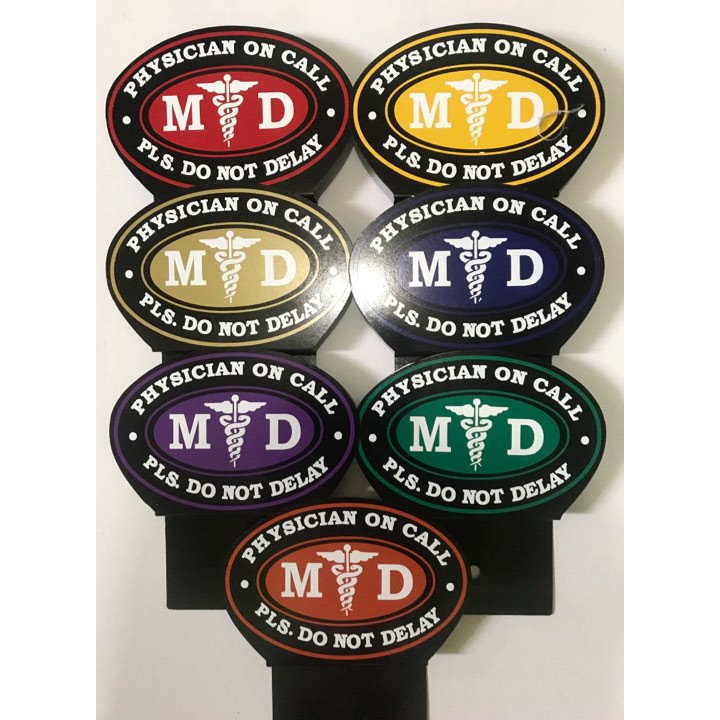Physician, Doctors and Surgeons VIP Front Car Plate MD Emblem for