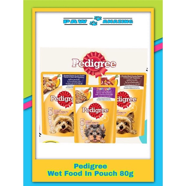 Pedigree Pouch Wet Food 80g 1Box 12pcs Shopee Philippines