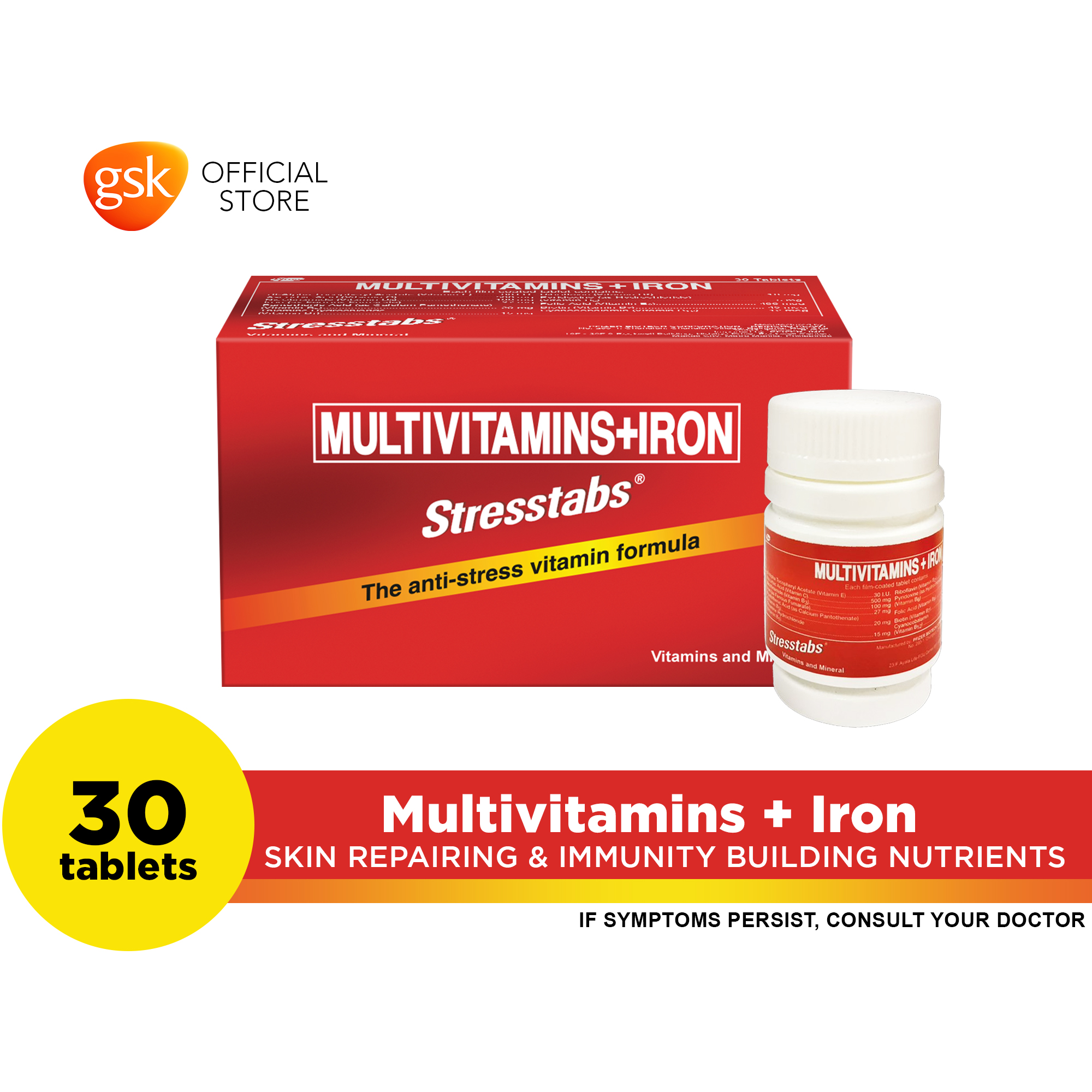 Multivitamins + Iron (Stresstabs) 30 tablets Shopee Philippines