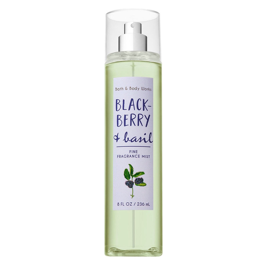 Bath and Body Works BLACKBERRY & BASIL Fine Fragrance Mist 8 fl oz