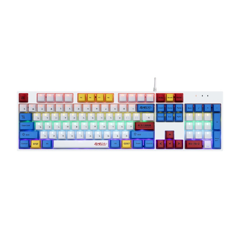 Zeus x Gundam RGB Backlit Mechanical Gaming Keyboard 104 Keys Blue