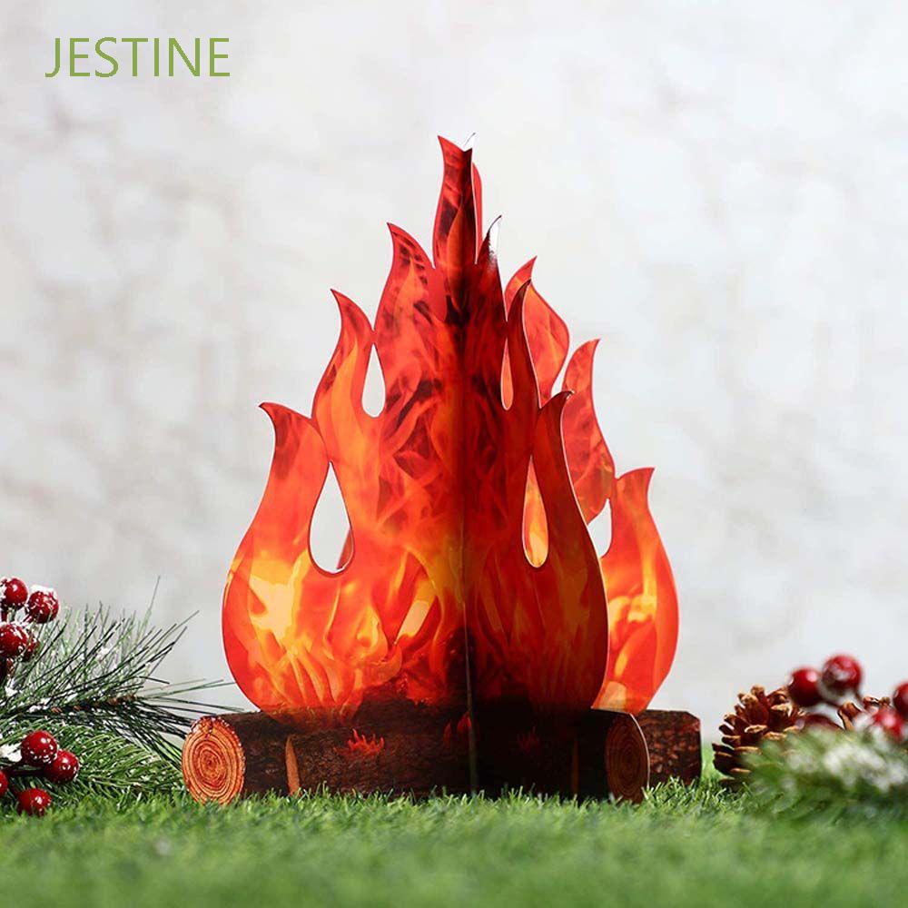 JESTINE 3D Halloween Decoration Festival Artificial Bonfire Paperboard ...