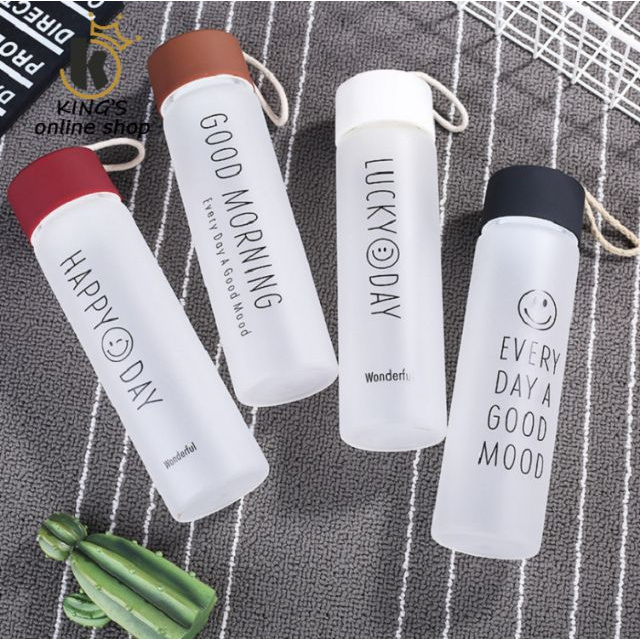 New Creative Frosted Glass Bottle Tumbler 400ml Shopee Philippines