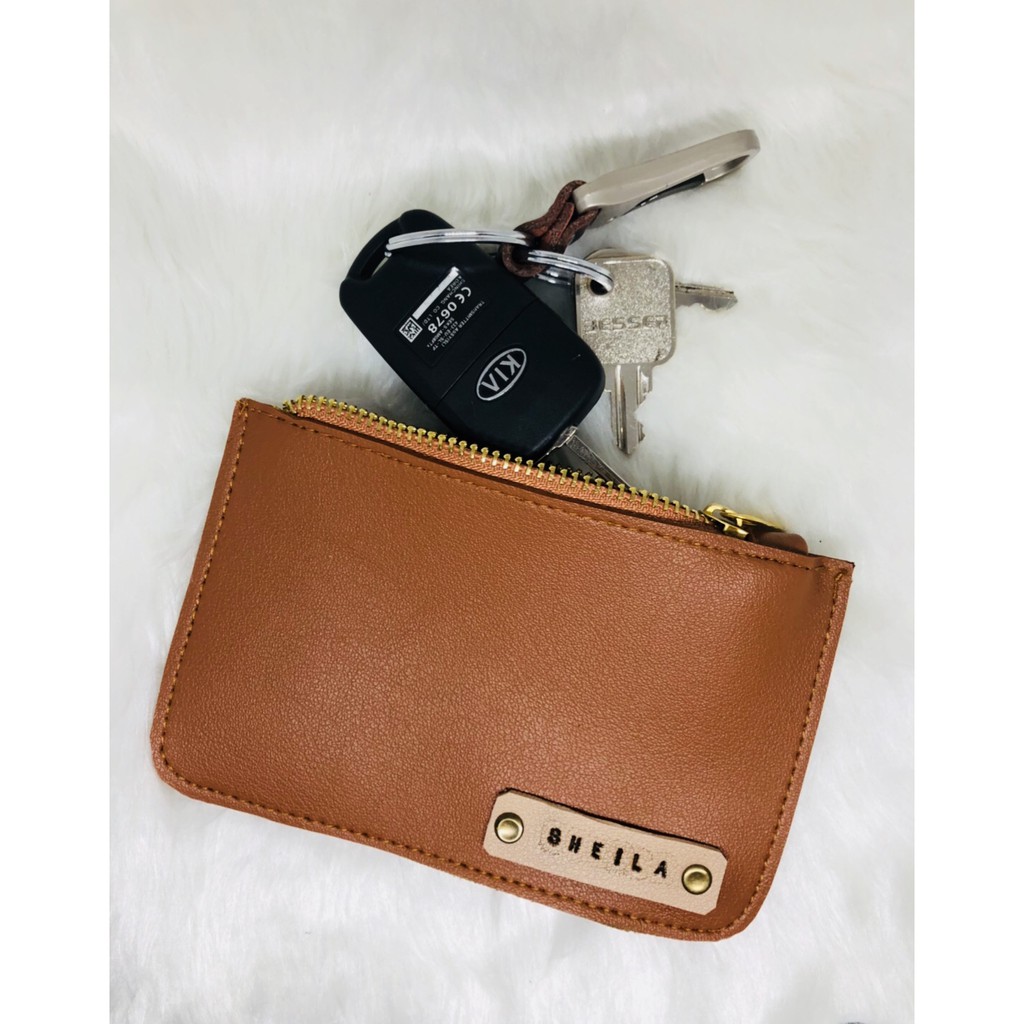 tan coin purse