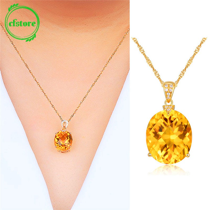 citrine crystal pendant