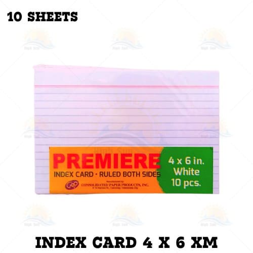 premier Index Card size 4x6 inch 5x8 inch 10 sheets to 20 Sheet Inder