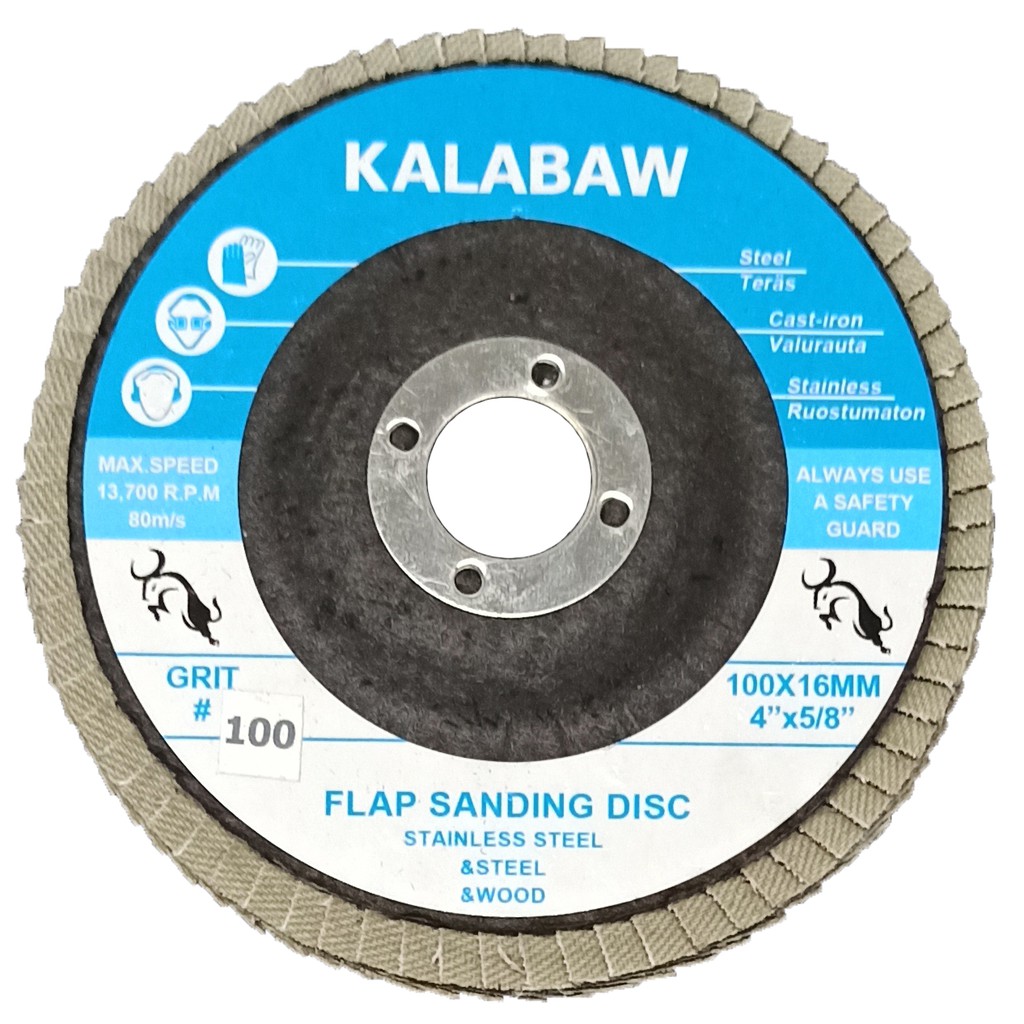 1Pcs Kalabaw Grit 100 Flap Sanding Disc 4" Shopee Philippines