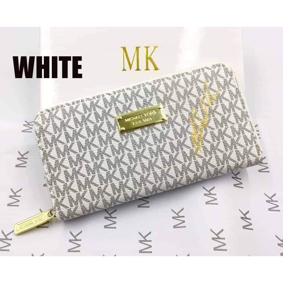 white micheal kors wallet