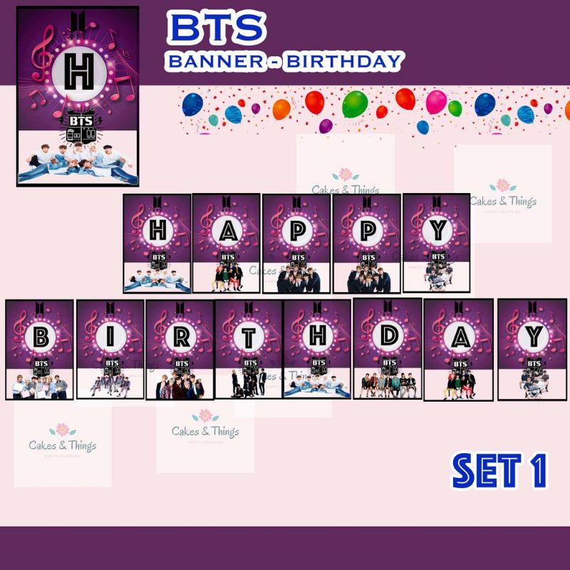 Bts Birthday Banner Printable Printable World Holiday