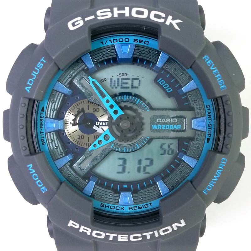 g shock grey blue