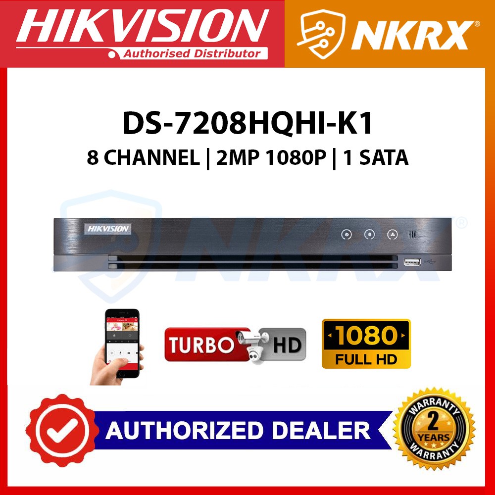 Hikvision Ds 78hqhi K1 S 8ch 2mp 1080p Full Hd 8 Channel Turbo Hd Dvr 1 Sata H 265 Pro Shopee Philippines