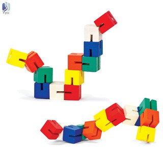 Yy Wooden Twisty Blocks Toy Color Sensory Wooden Stress Relieve Toy for ...