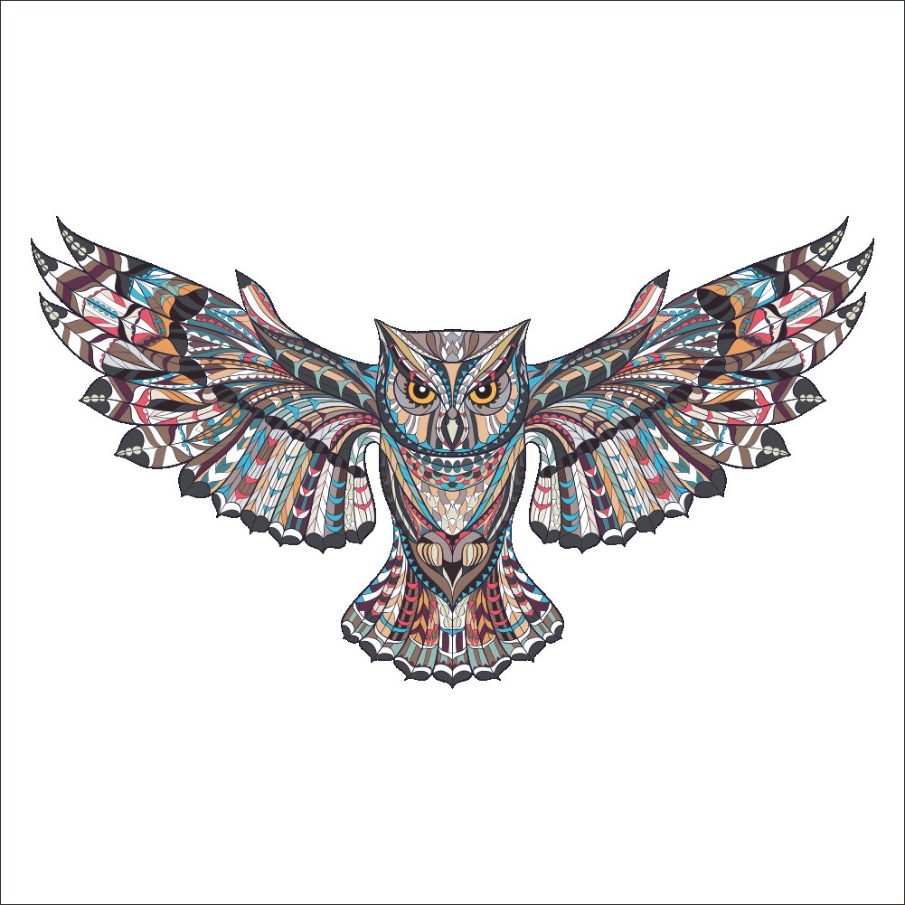 Yves Creative Owl Wall Art Background Wall Home Decor Stick