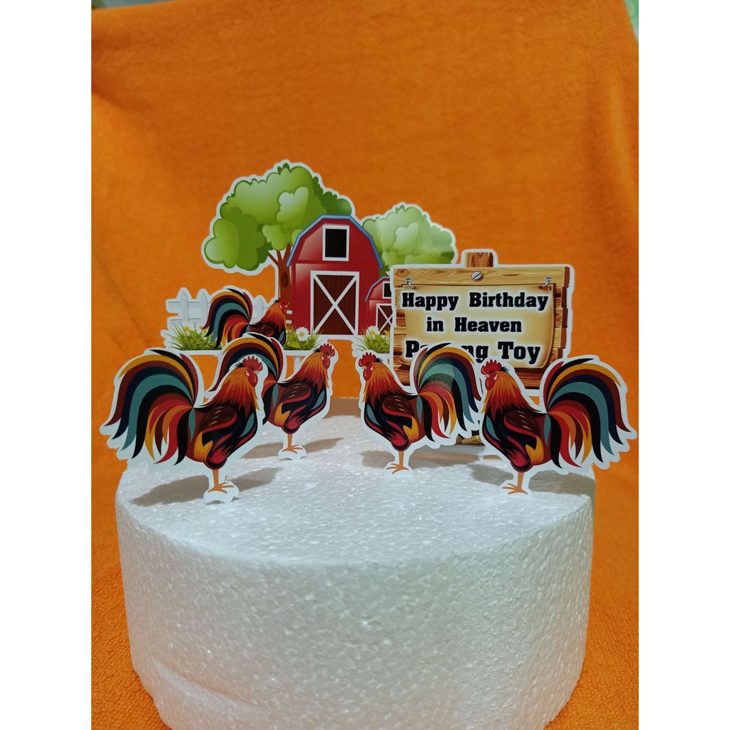 Rooster Theme Cakke Topper Shopee Philippines
