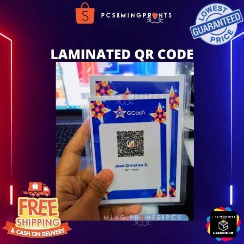 GCASH LAMINATED RATES with QR CODE 5R 4R 3R A4 SIZE COD Shopee