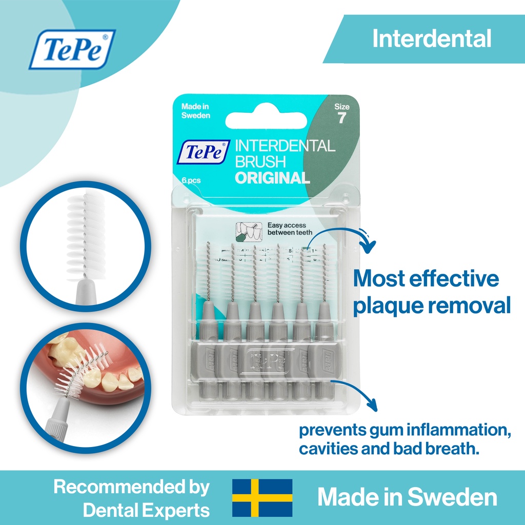 TePe Original Interdental Brush Gray 1.3 mm Shopee Philippines