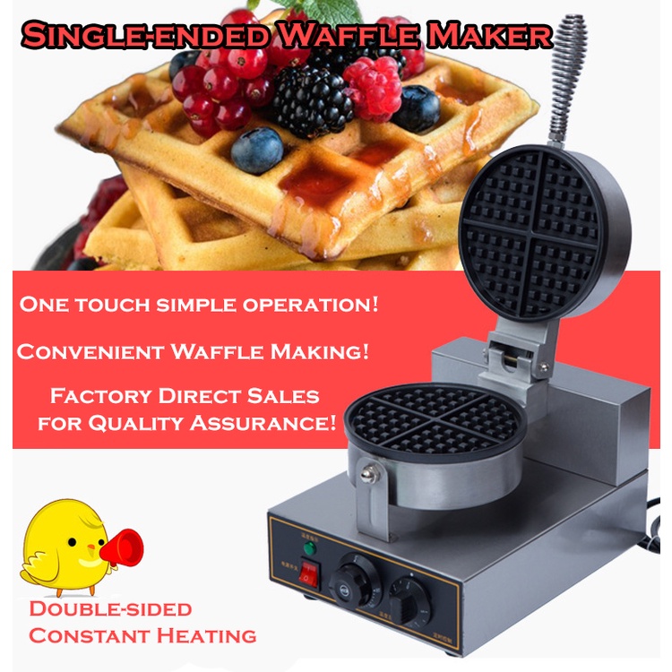 Single Head Dual Head Electric Waffle Maker Temperature Adjustable