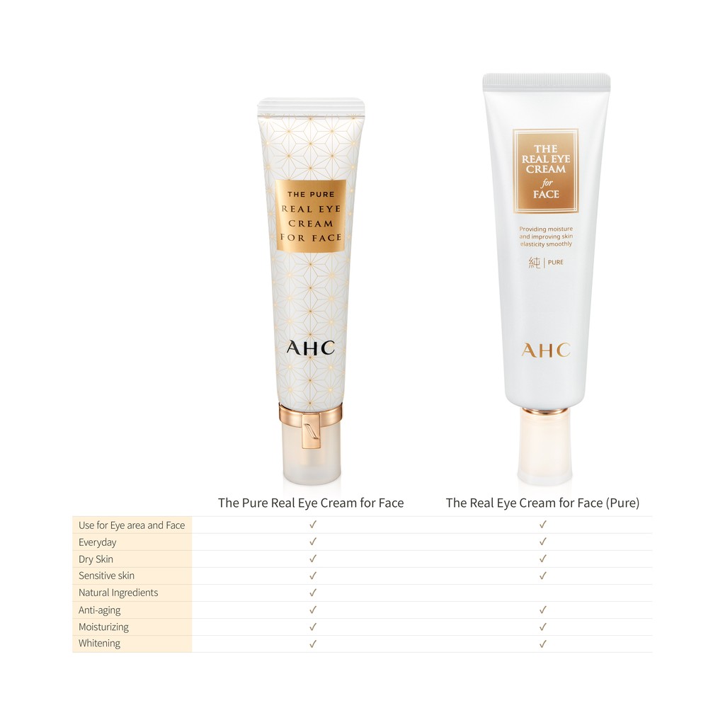 ahc the pure eye cream for face