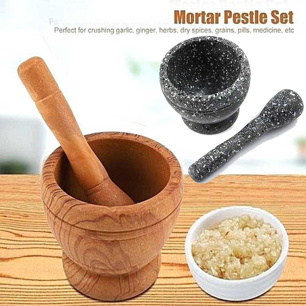Mortar and Pestle Set Garlic Ginger Pugging Grinding Mill Coffee Peanut