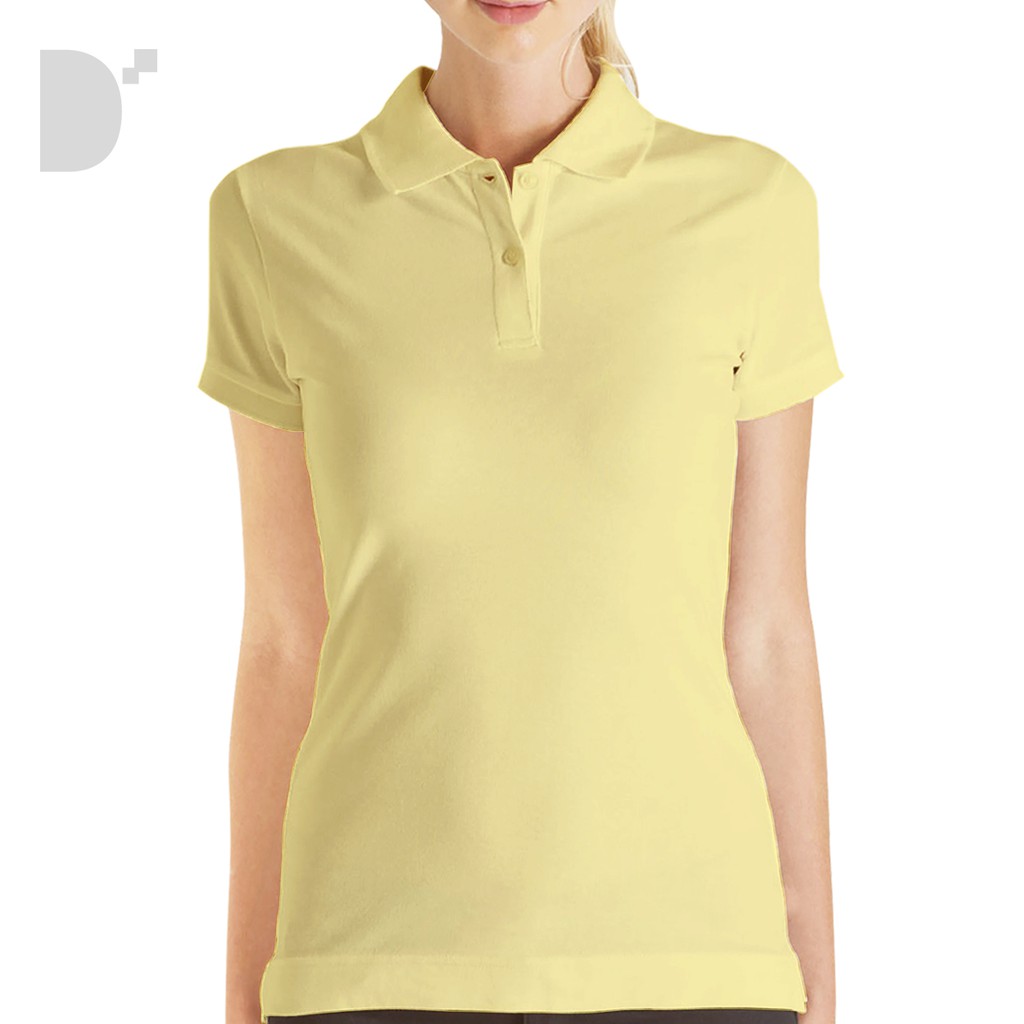 ladies yellow polo shirt