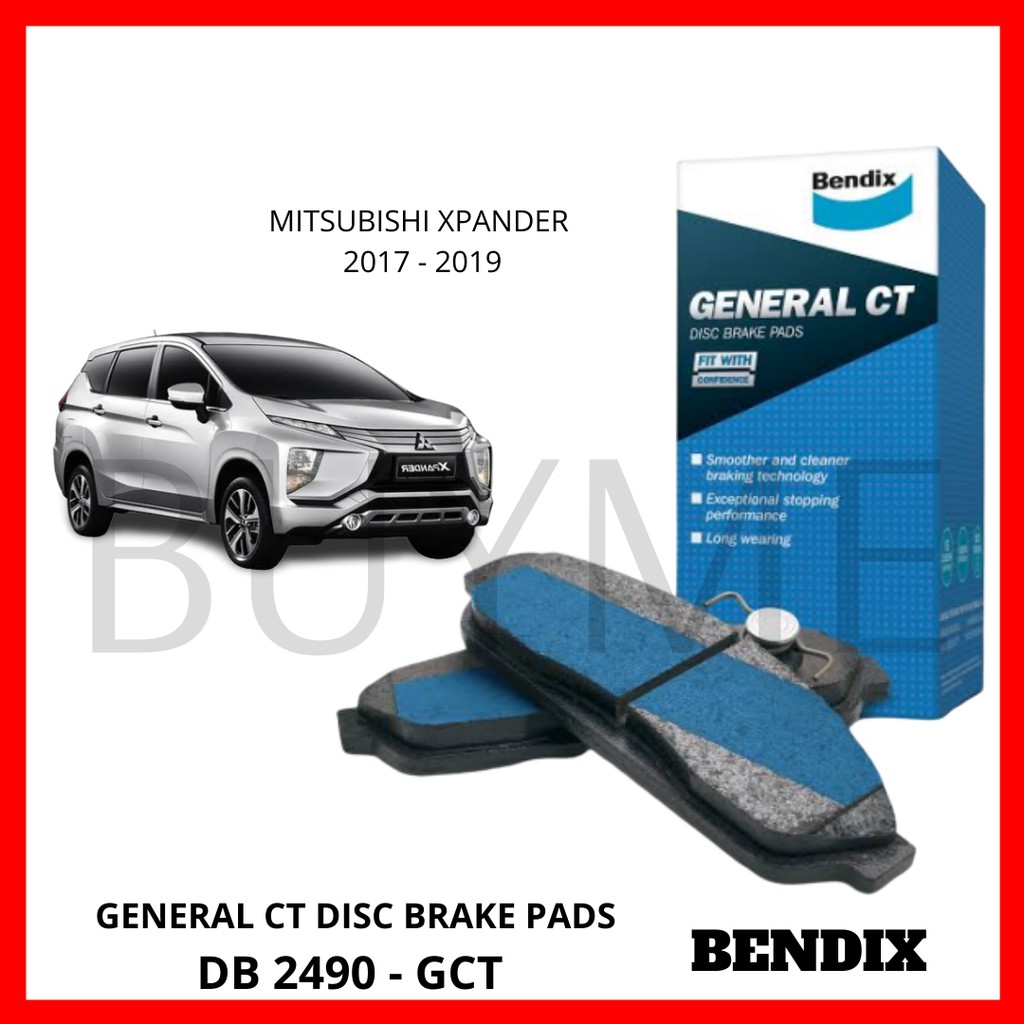 Bendix Brake Pad Front for Mitsubishi XPANDER 2017-2019 (DB-2490 GCT) | Shopee Philippines