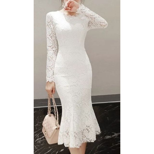 civil wedding white dress