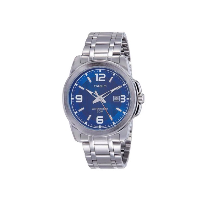 casio blue dial watch