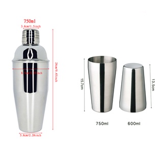 1Pcs Boston Cocktail Shakers Martini Bar Cocktail Shaker Stainless Steel Mixing Tin Set Party Bar Tools #6