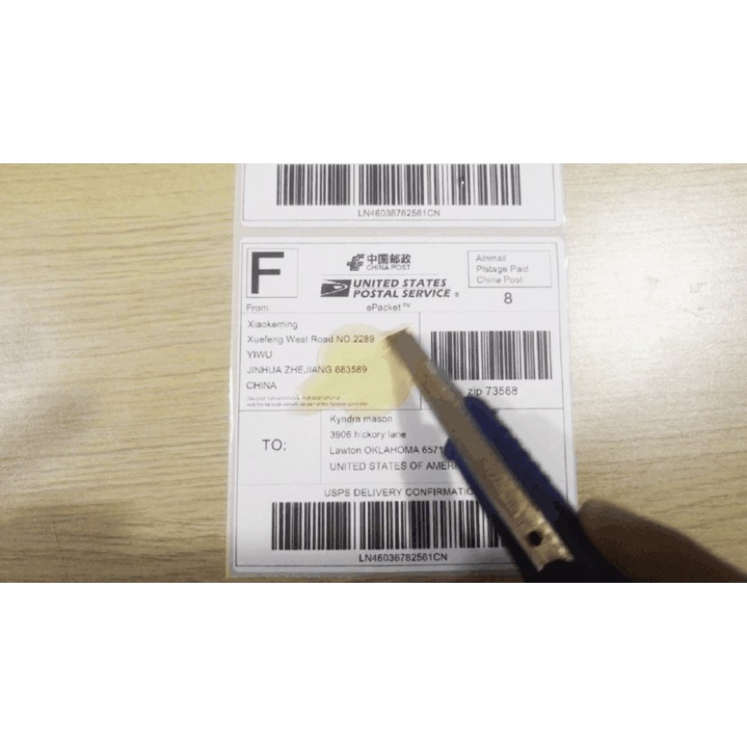 A6 Shipping Waybill Sticker Paper Three Proof A6 Thermal Label Paper 500 Sheets 100mm150mm 8430