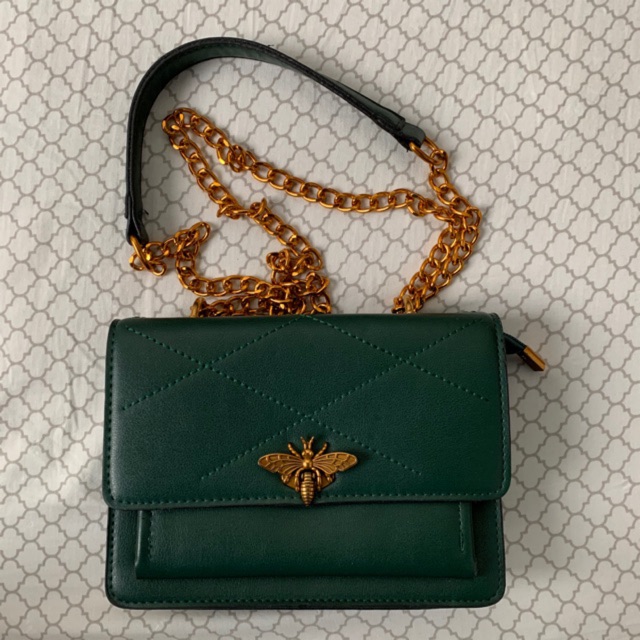 gucci green sling bag