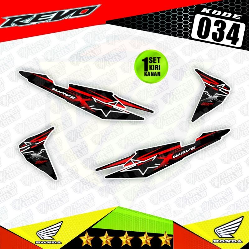 Revo 100 2007-2009 Variation Striping Sticker For old REVO | Wave Decal ...