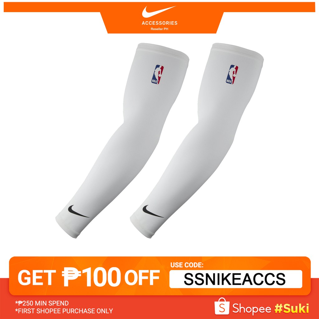 white nike shooting sleeve