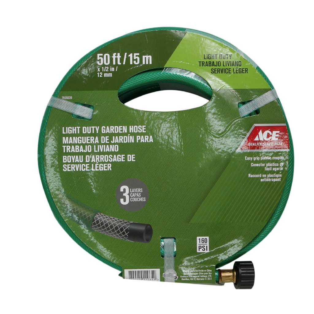 Ace Hardware Light Duty Garden Hose 50ft. x 1/2in ...