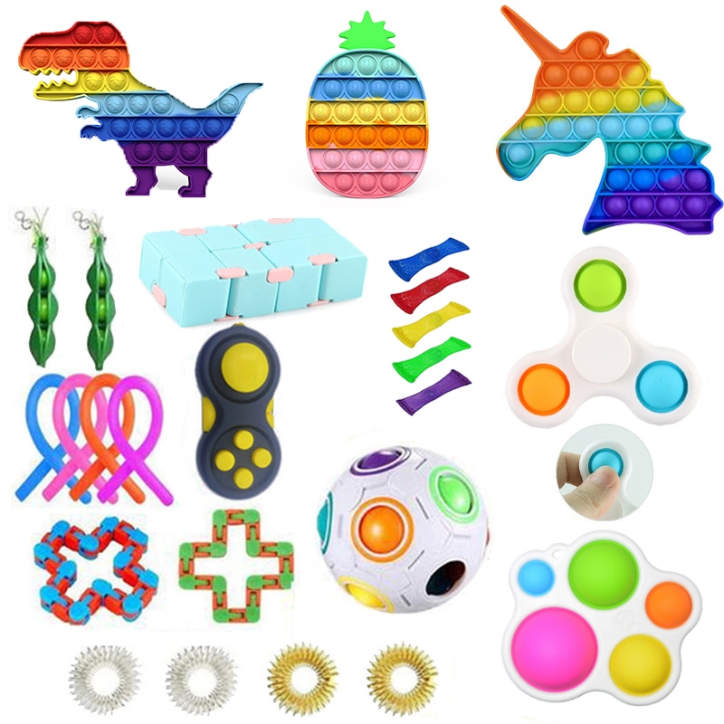 Styles Top Fidget Toys Pack Anti Stress Toy Set Marble Relief Gift For Children Sensory Antistress Relief Figet Toy Shopee Philippines