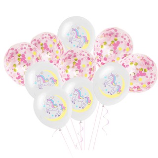 10 Pcs/set Unicorn Latex balloon Confetti Balloons Birthday Party Decoration #5