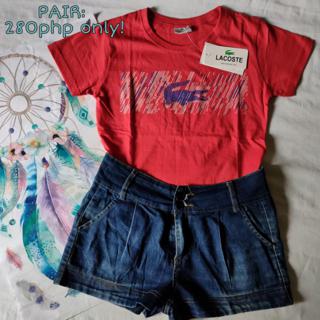 lacoste denim shorts