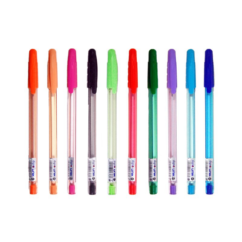 Digno Unik Neon Colors Pack of 10 Semi Gel Ballpens Digno Unik Neon Colors Pack of 10 Semi Gel Ballpens