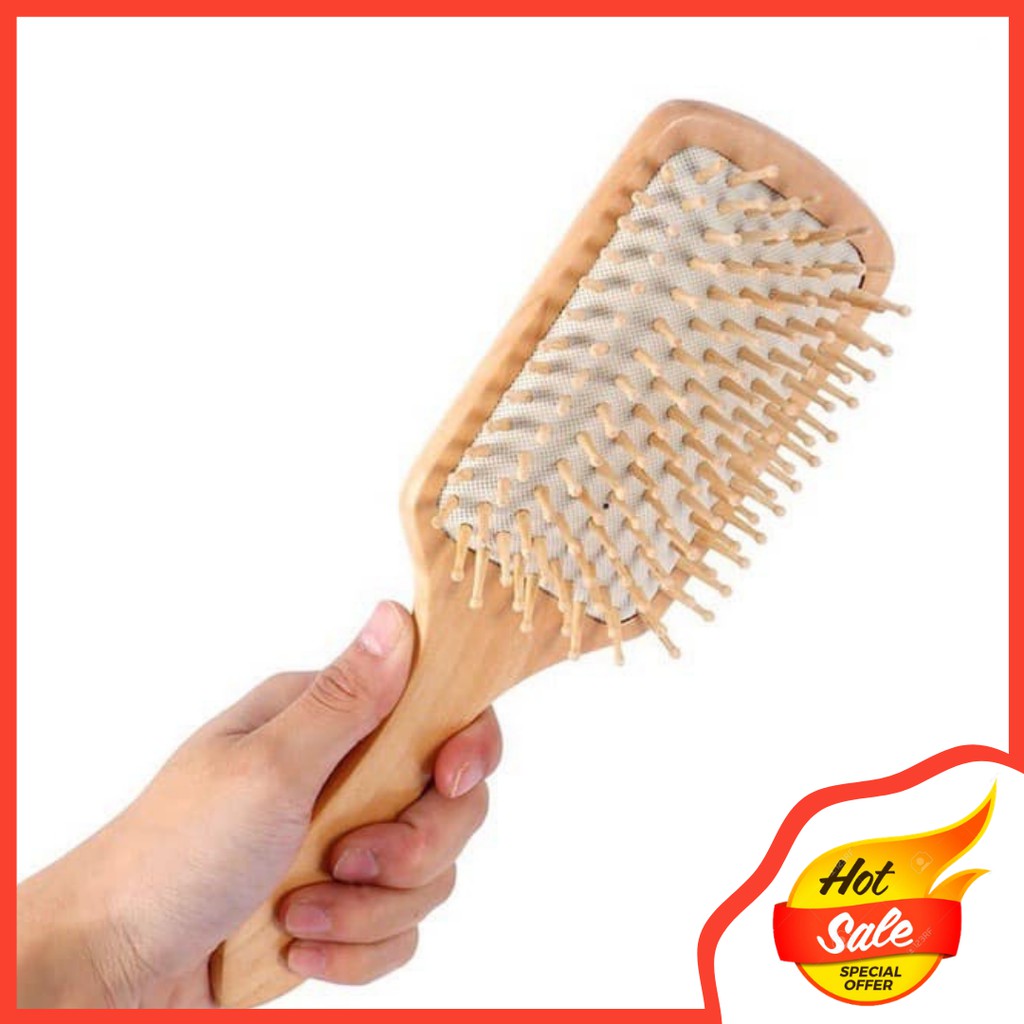 BEST SELLER Wood brush salon Wood keratin hair brush hair comb | Shopee  Philippines