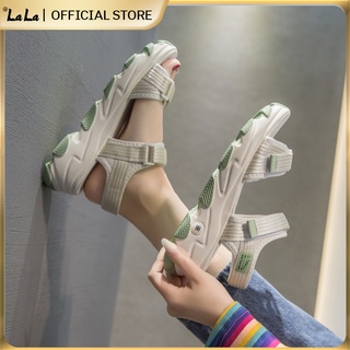 【LaLa】Women Chunky Fashionable stylish Thick wedge Platform Muffin Sandals footwear
