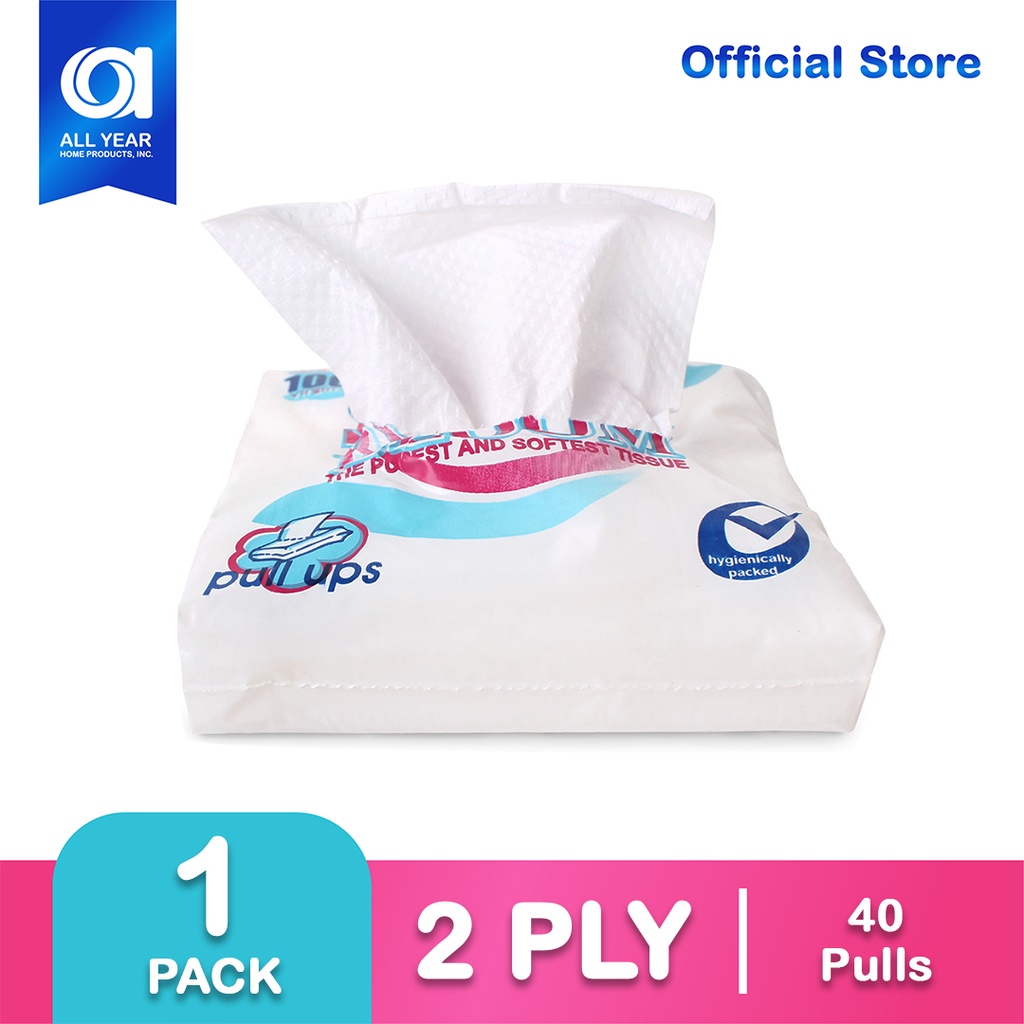Soft Bloom Facial Pull Ups 2 Ply 40 Pulls x 1 Pack High Quality