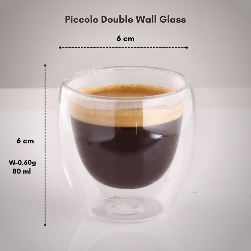 Piccolo Handmade Double Wall Espresso Glass 80ml Shopee Philippines