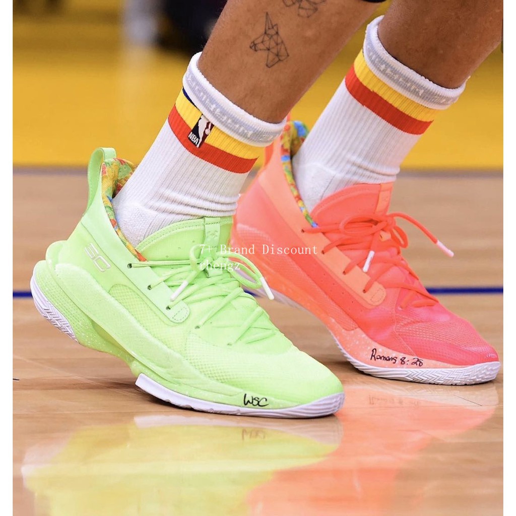 orange green sneakers