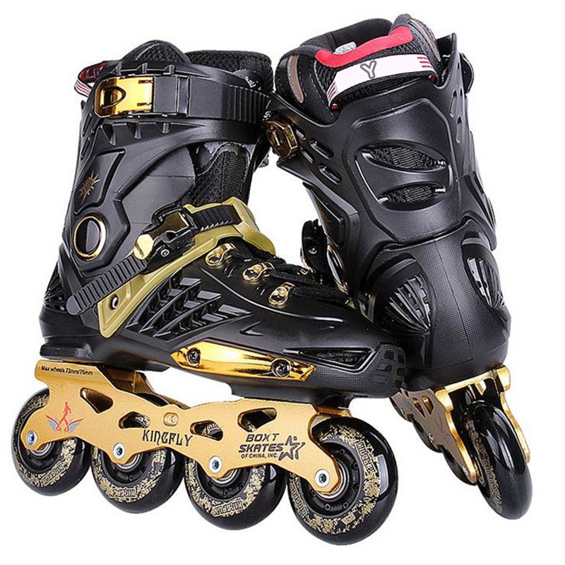 Weiqiu Adult inline skates, skates (black gold) Shopee Philippines