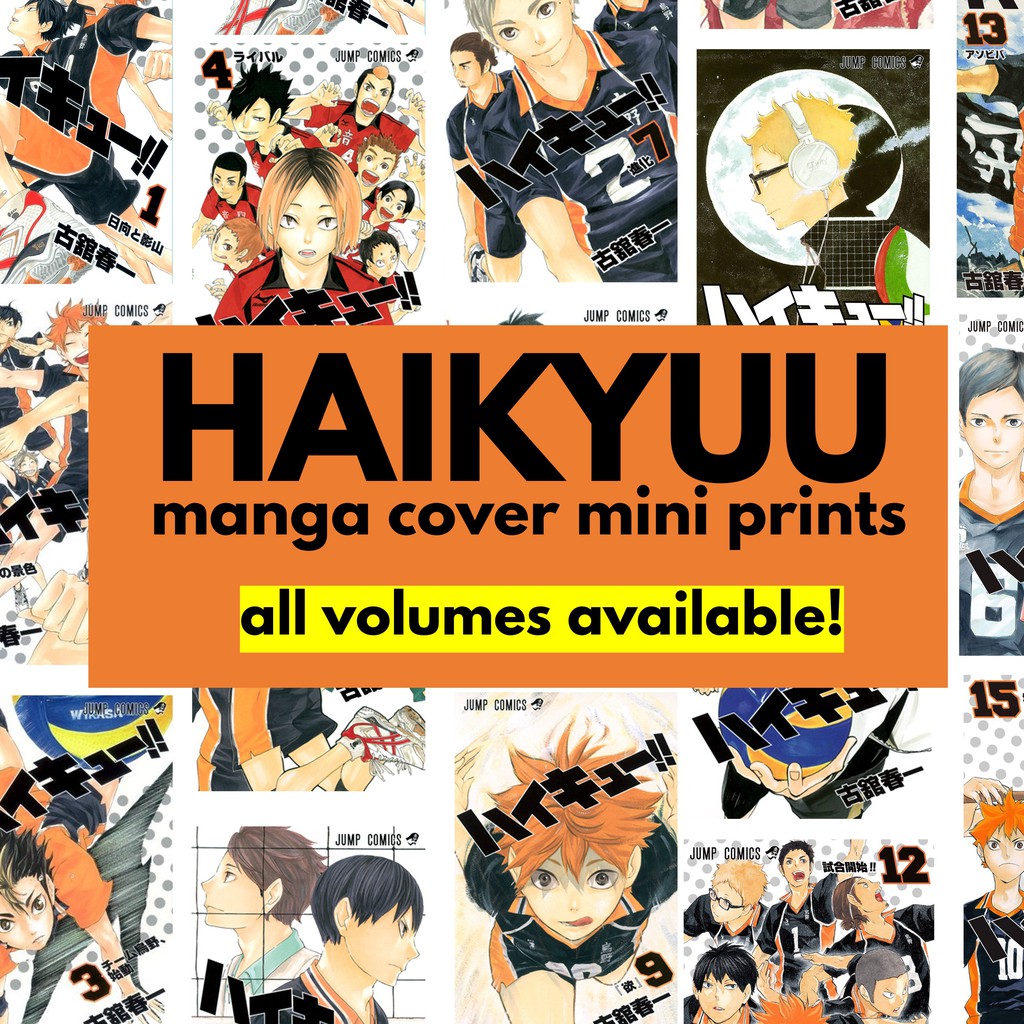 HAIKYUU Manga Cover Mini Poster Prints (VOLUMES 1 TO 20) | Shopee ...