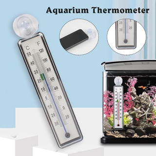 Aquarium Floating Thermometer Home Vertical Submersible Fish Tank Thermometer with Suction Cup