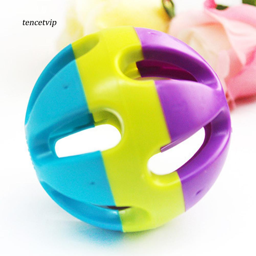 Ten_Chase Game Colorful Pet Toy Ball with Bell for Hamster Cat Parrot Dog Rabbit #2